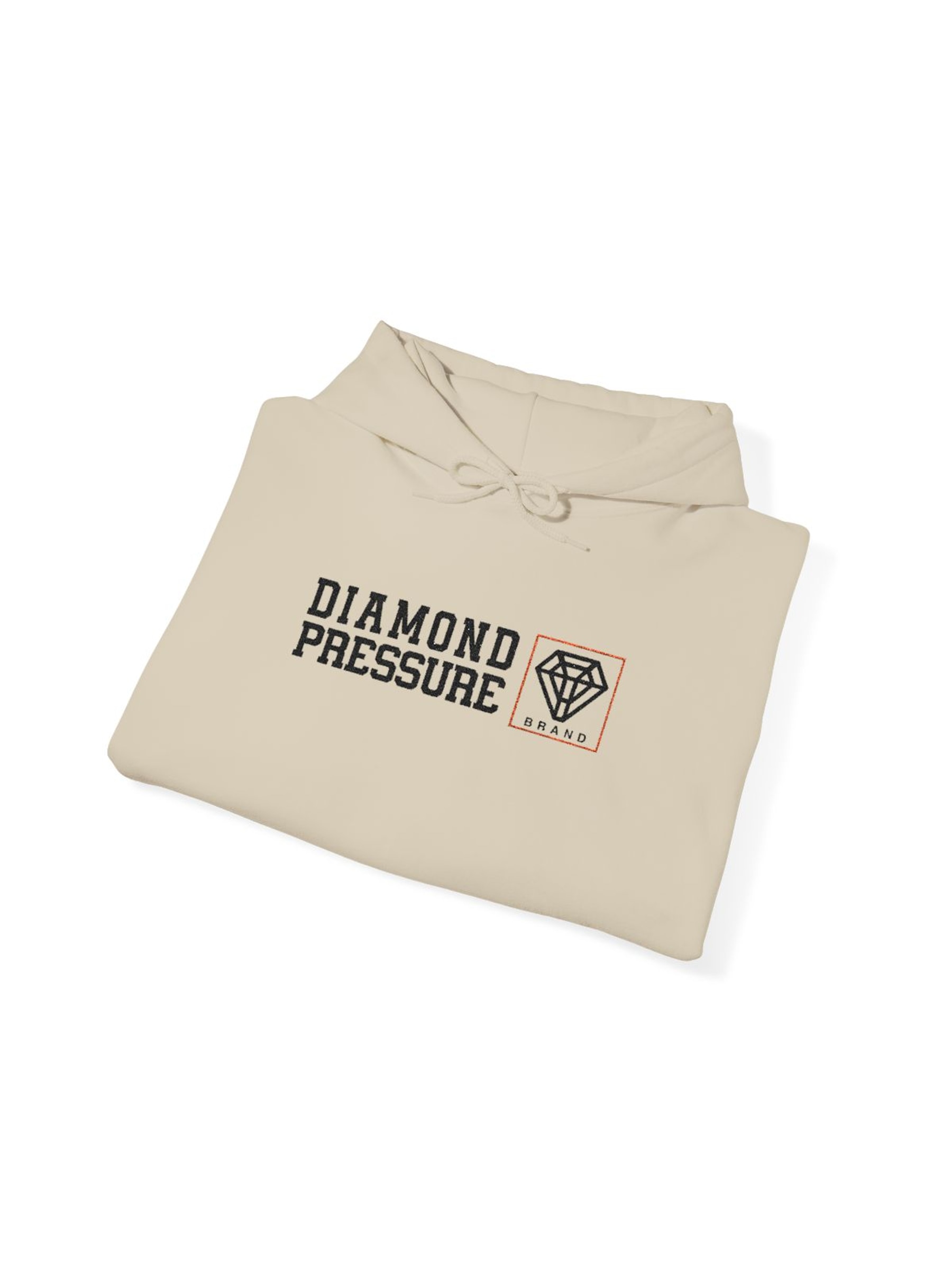 Signature Logo Hoodie Sand folded product mockup
